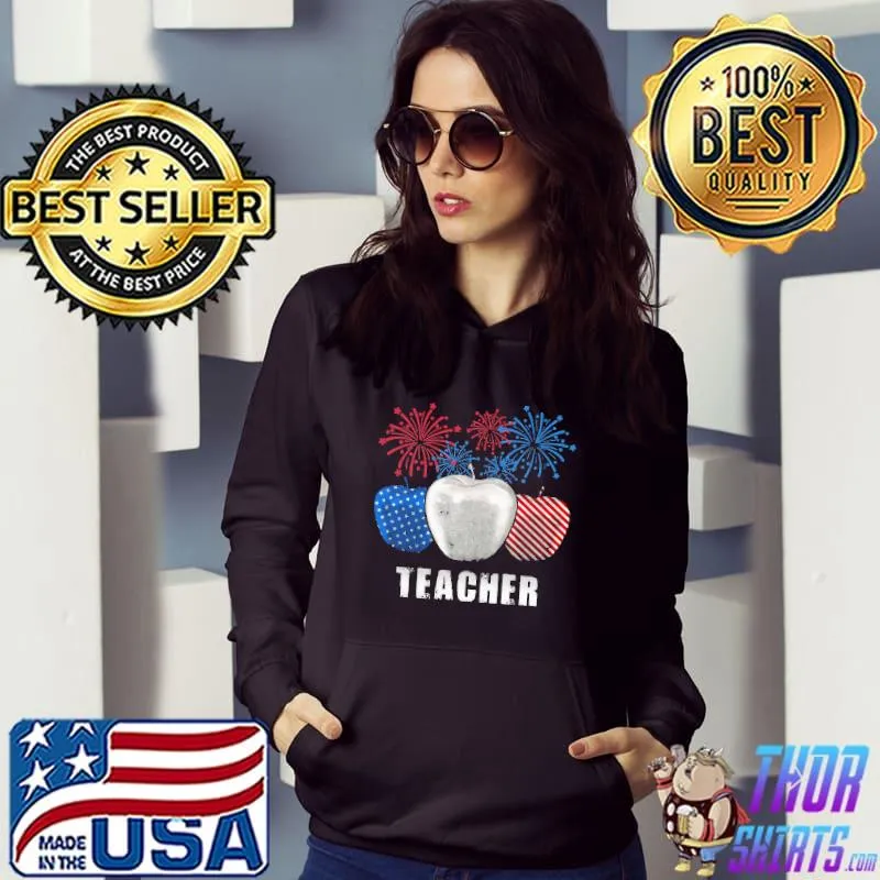 Teacher Apple Firework Shirt