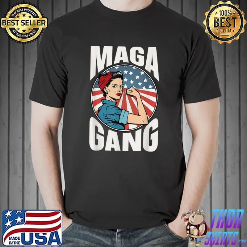 Team Maga Gang Pro Trump Maga King Ultra Maga American Women T-Shirt