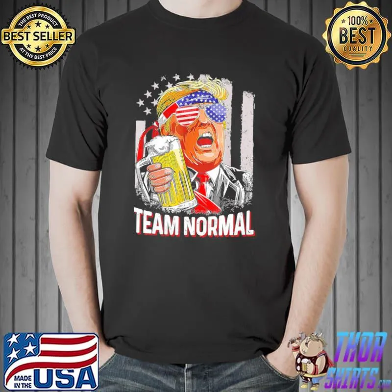 Team normal us flag funny Trump art shirt