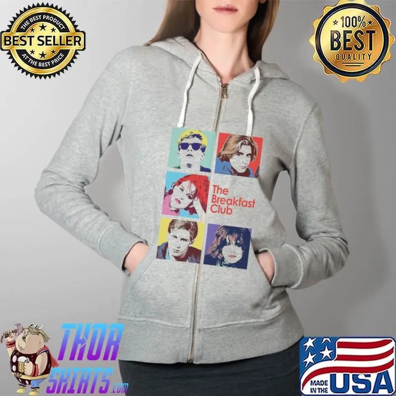 The Breakfast Club Character Shirt Full Zip Hooded