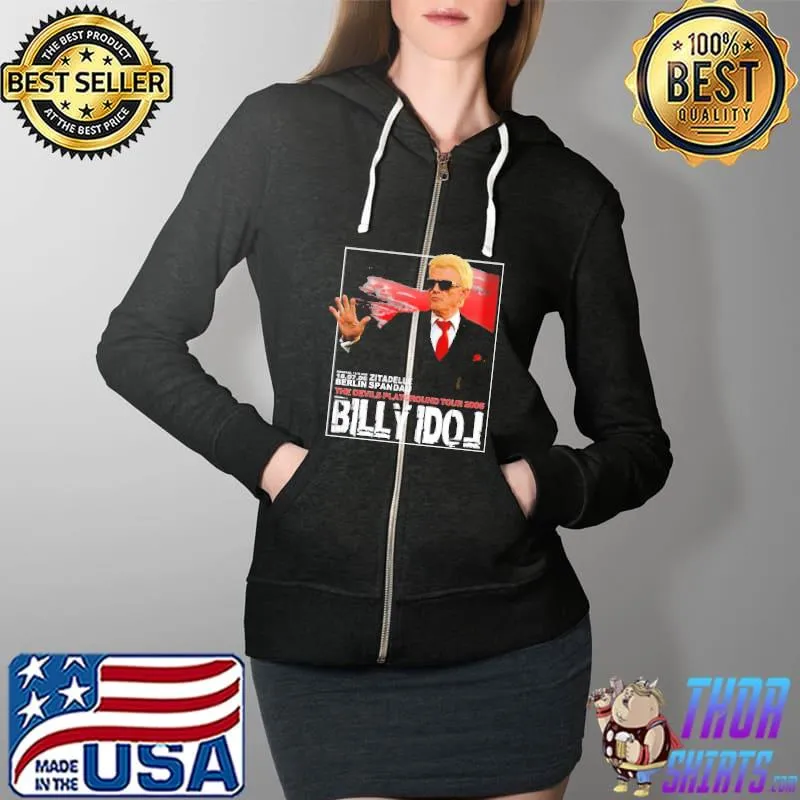 The Devils Playground Tour 2006 Billy Idol Shirt Full Zip Hooded