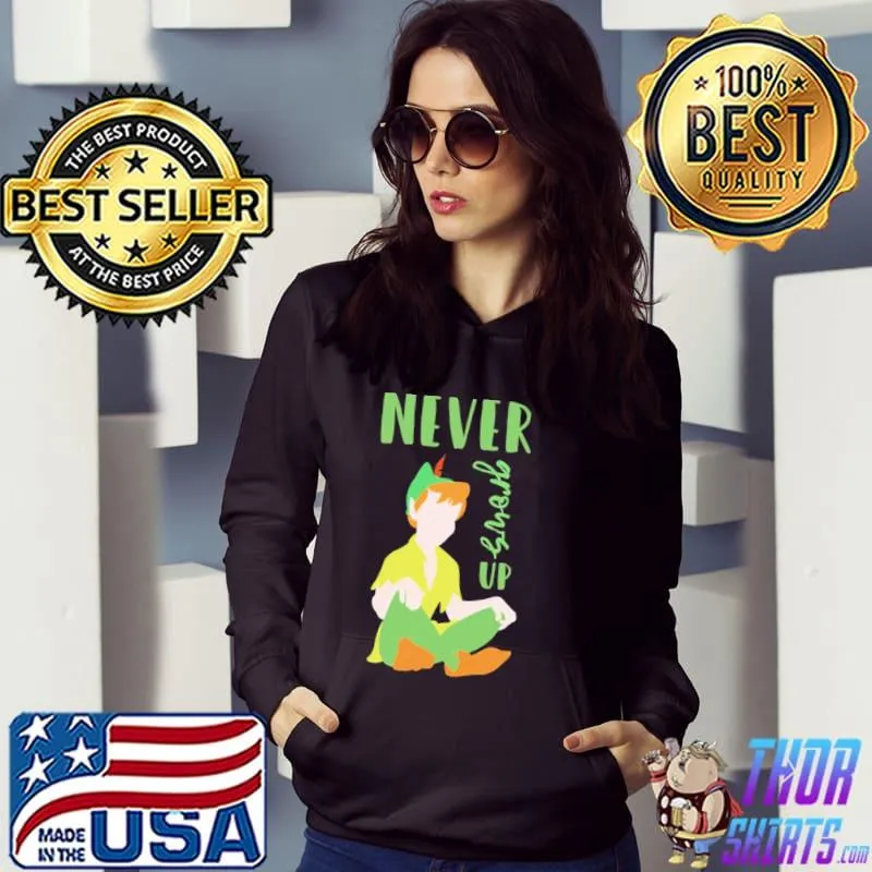 The hit never grows up peter peter pan disney shirt