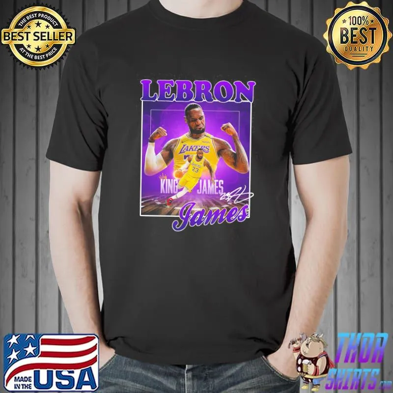 The king in purple art lebron james los angeles Lakers shirt