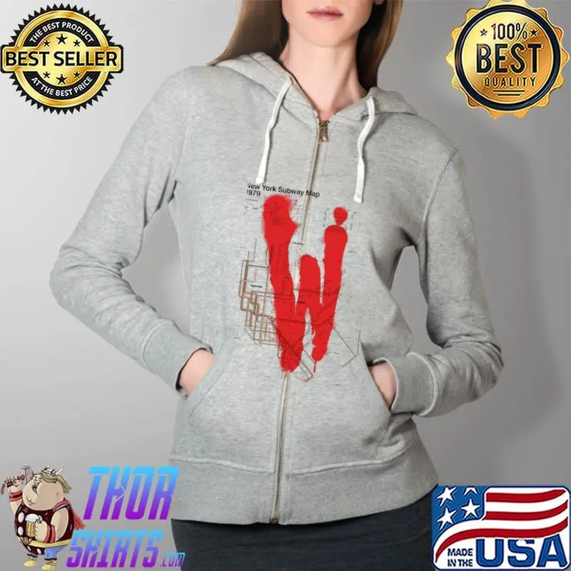 The Warriors Subway Map 1979 Shirt Full Zip Hooded