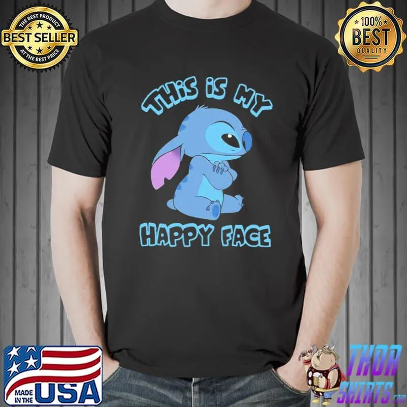 This Is My Happy Face Stitch Shirt Unisex