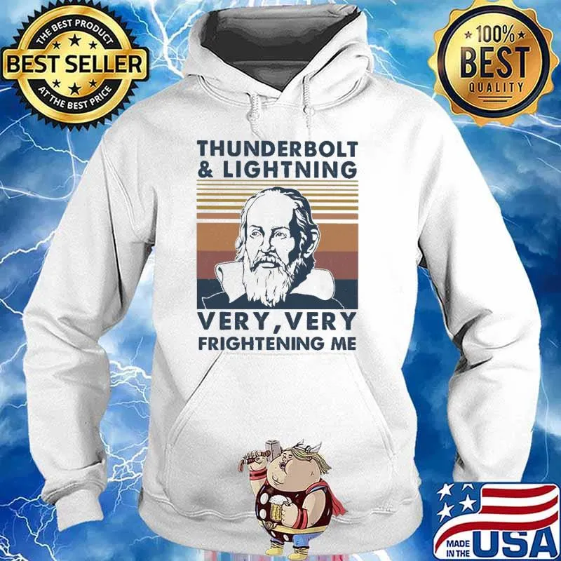 Thunderbolt and lighting very frightening me vintage s Hoodie