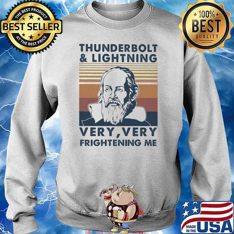 Thunderbolt and lighting very frightening me vintage s Sweater