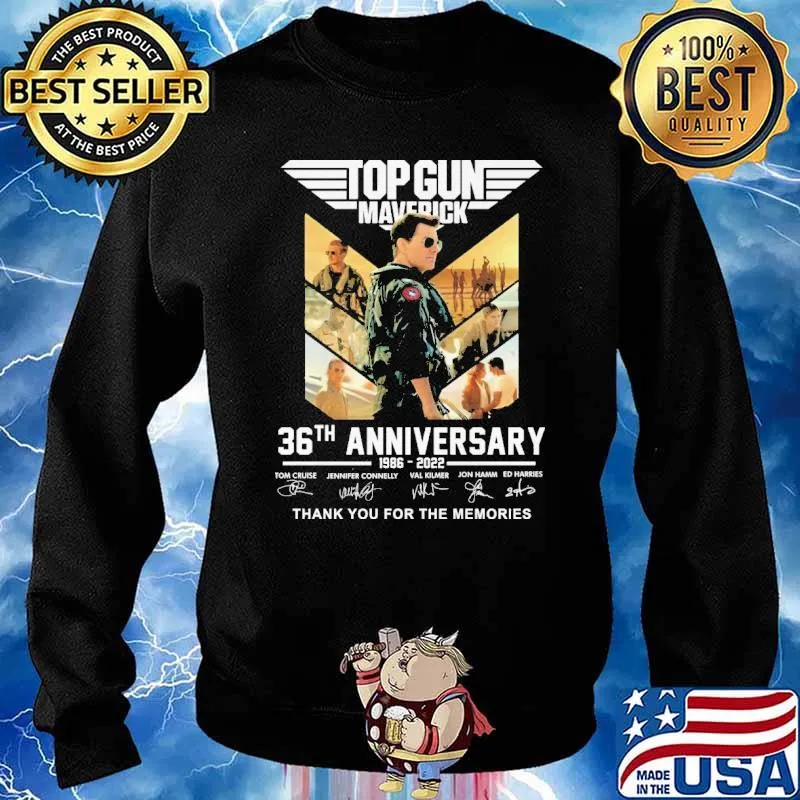 Top gun maverick 36th anniversary thank memories signatures s Sweater