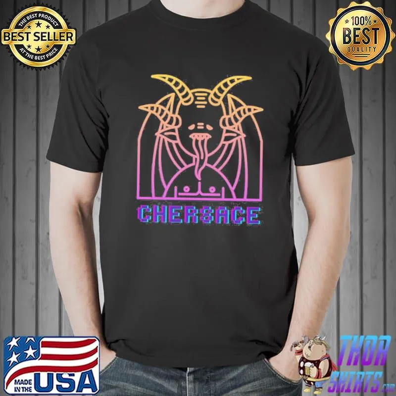Trending neon chersace pride funny graphic art shirt