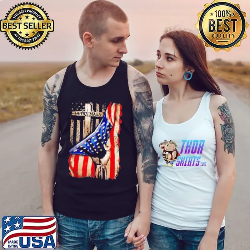 Ultra Maga Je-sus Cross Flag Shirt Tank Top
