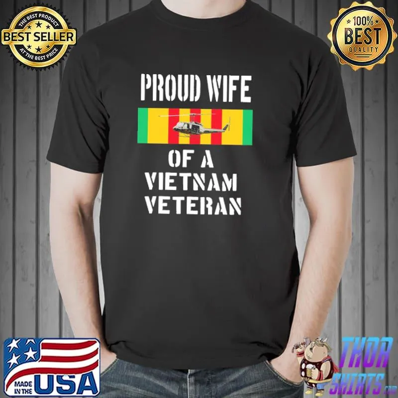 Vietnam veteran ribbon proud wife shirt