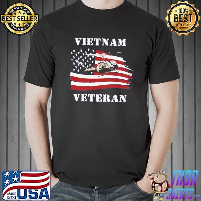 Vietnam veteran usa flag shirt
