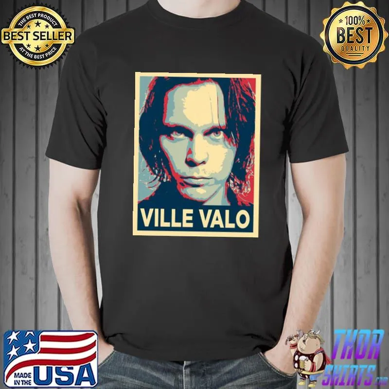Ville valo fanart him retro rock band shirt