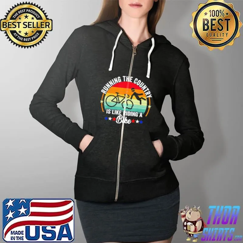 Vintage Biden falling off his bicycle Biden falls off bike s Full Zip Hooded