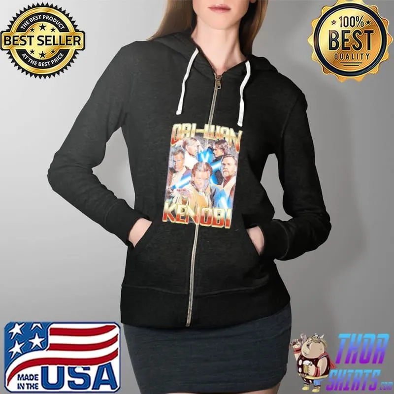 Vintage Star wars jedI knight new obiwan s Full Zip Hooded