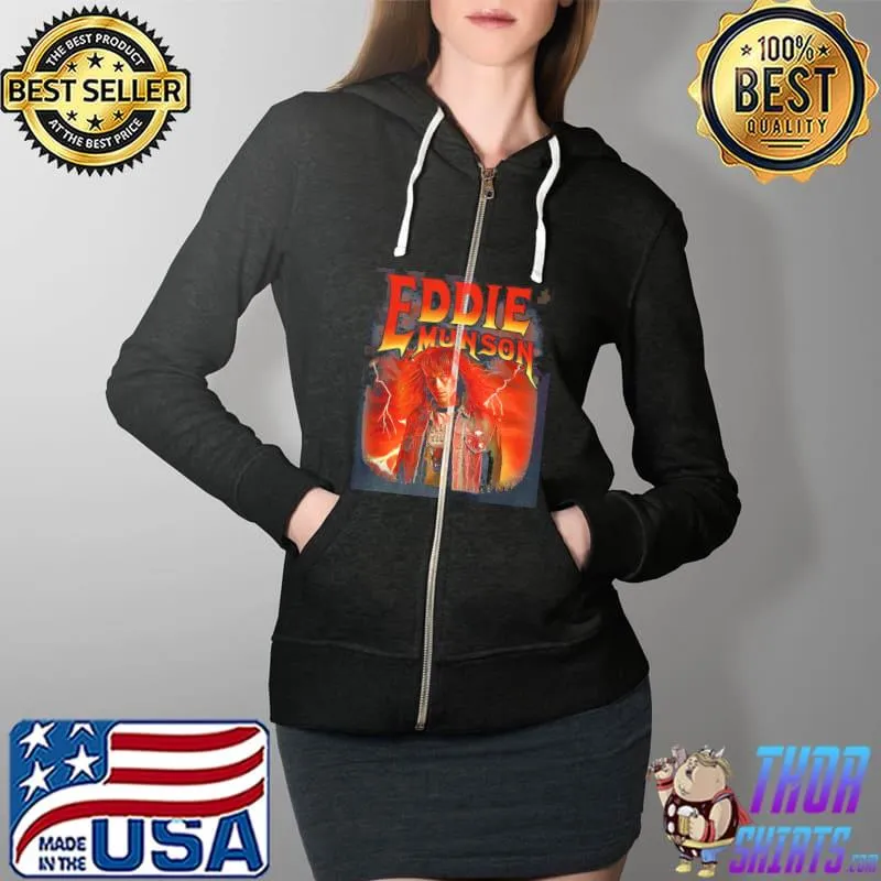 Vintage stranger things eddie munson s Full Zip Hooded
