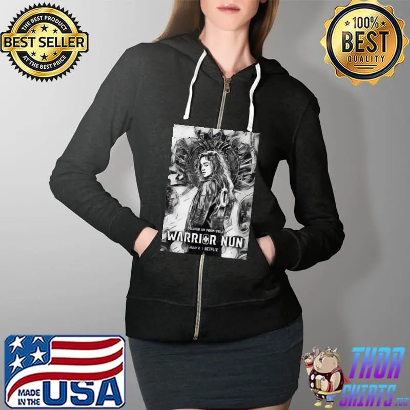 Warrior nun black poster s Full Zip Hooded