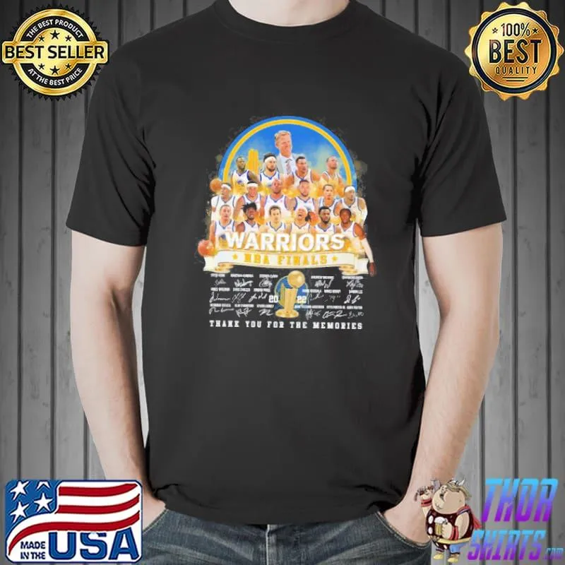 Warriors NBA Finals Thank You For The Memories Shirt Unisex