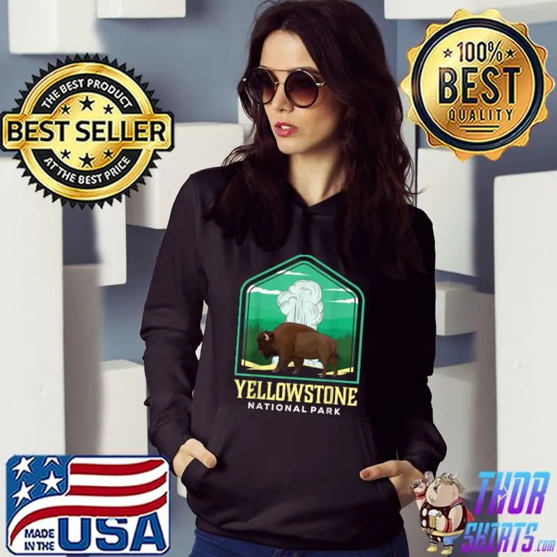 Yellowstone National Park US Vintage USA Wyoming Parks Gift T-Shirt Hoodie