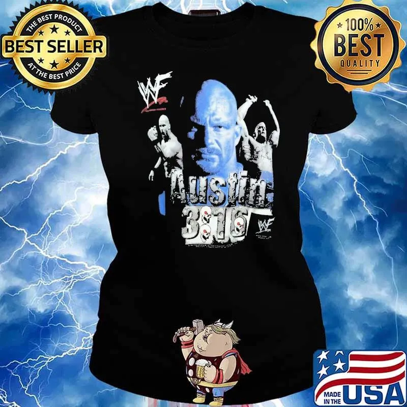 1998 Stone Cold Steve Austin WWF World Wrestling Shirt Ladies tee