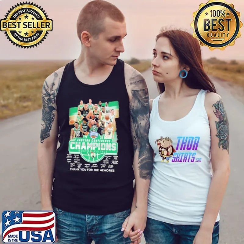 2021 2022 eastern conference champions Boston celtics signatures thank you for the memories s Tank Top