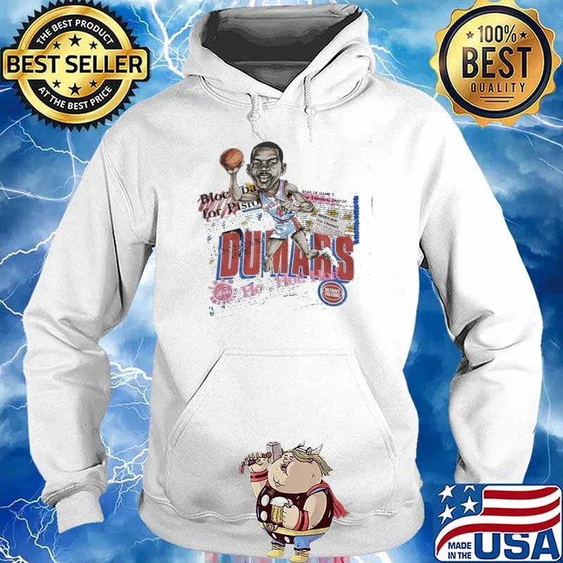 80s Joe Dumars NBA Detroit Pistons Caricature Cartoon Basketball Shirt Hoodie