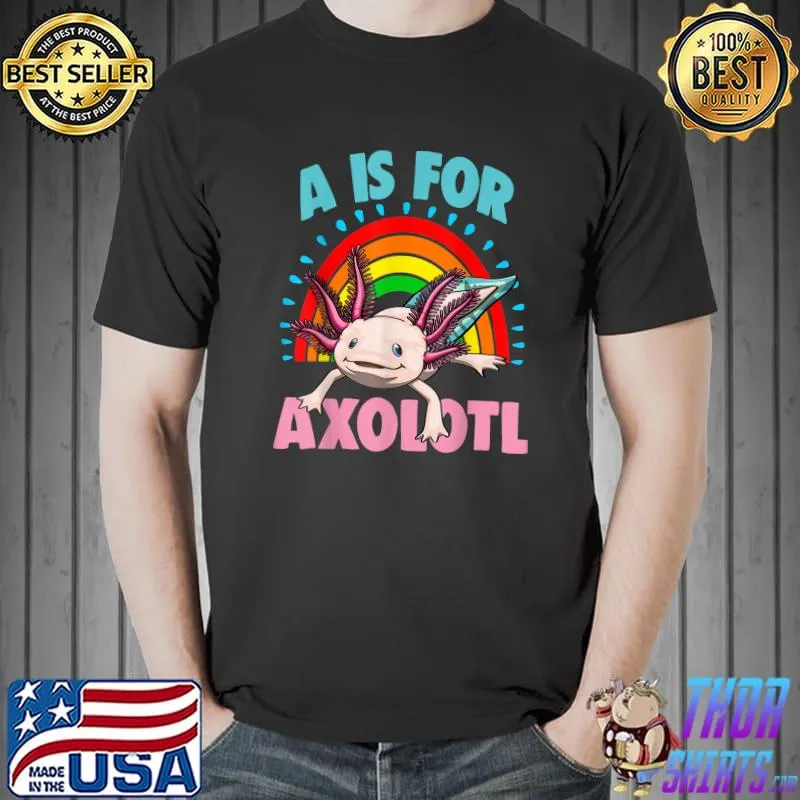 A Is For Axolotl Women Mexican Fish Funny T-Shirt