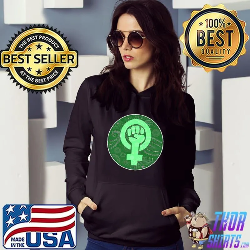 Abortion Rights Feminist Fist Green Bandana Pro Choice T-Shirt Hoodie