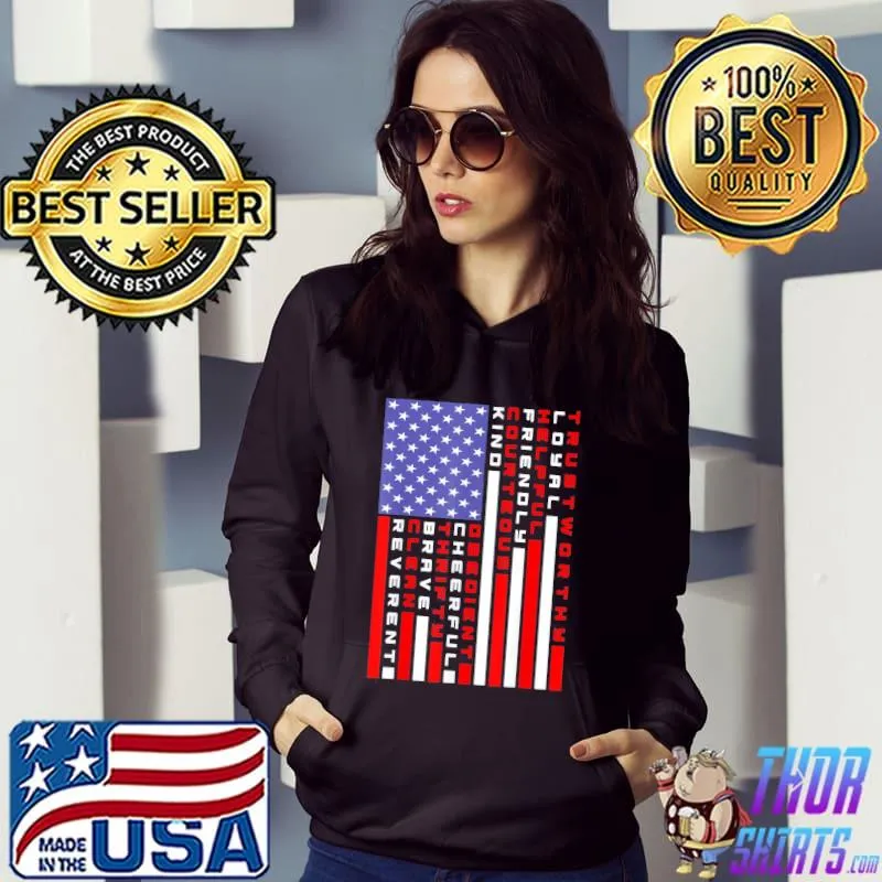 American flag scouting law s Hoodie