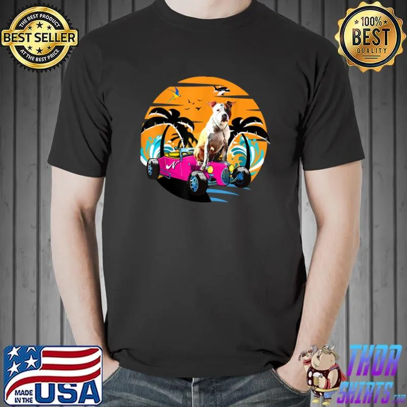 American Staffordshire Terrier Dog Sunset T-Shirt