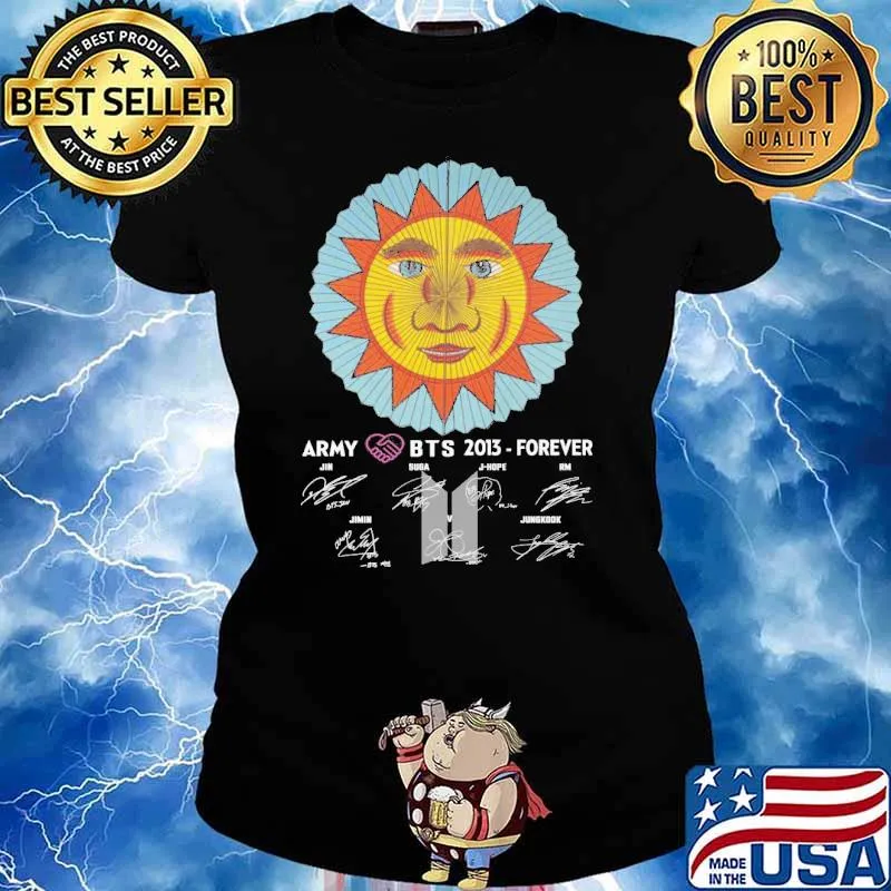 Army love bts 2013 forever signatures s Ladies tee