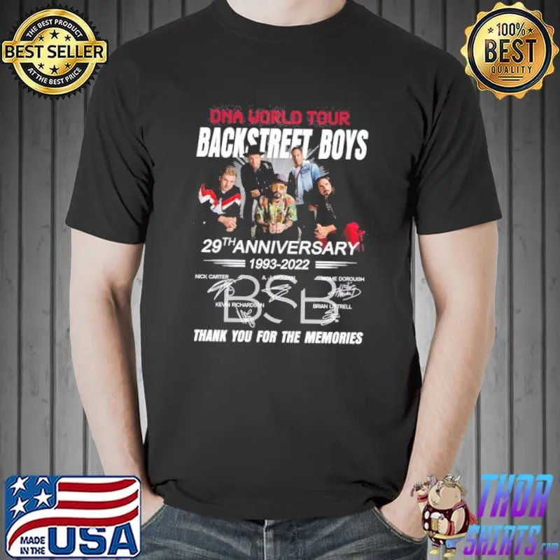 Backstreet boys 29th anniversary thank you for the memories shirt