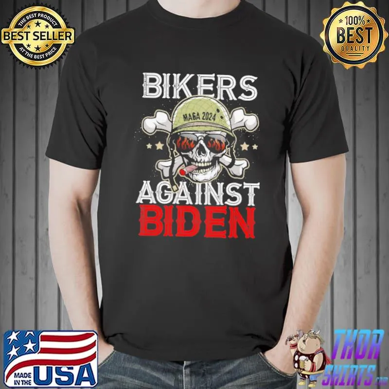 Bikers Against Biden Skull Shirt