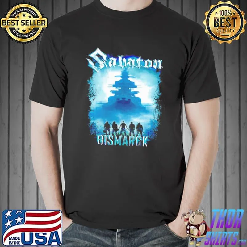 Bismarck design sabaton rock band shirt