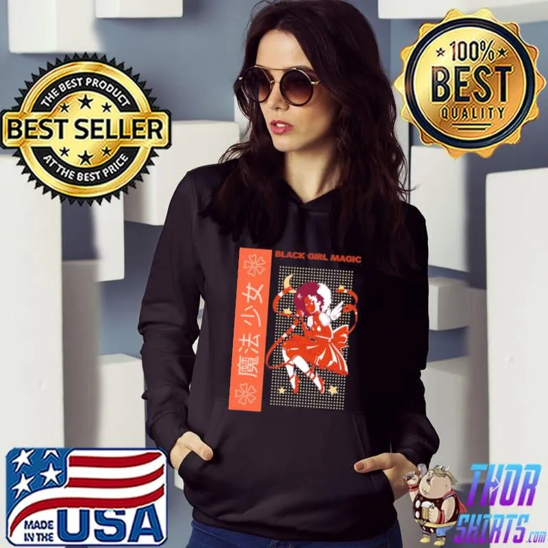 Black anime girl fairy feminist magic s Hoodie
