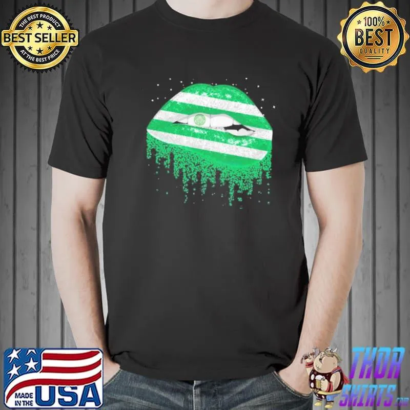 Boston celtics lips flag classic shirt
