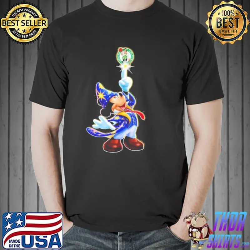 Boston celtics magic mickey disney shirt