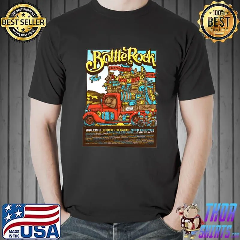 Bottle Rock bear driving truck Classic T-Shirt