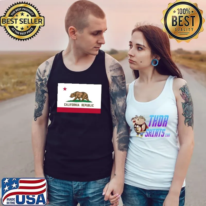 California republic red box T-Shirt Tank Top