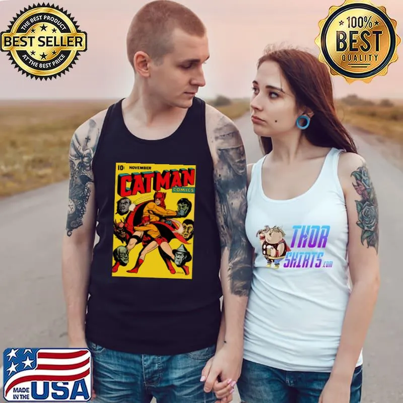 Catman Comics Superhero Adventure Poster T-Shirt Tank Top