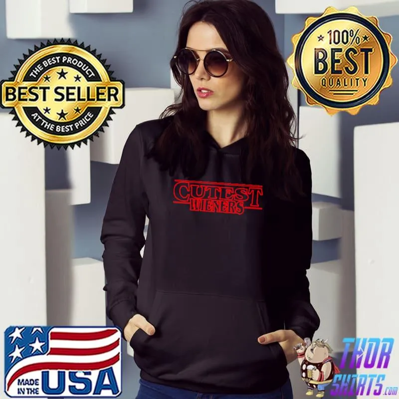 Cutest Wieners Text T-Shirt Hoodie