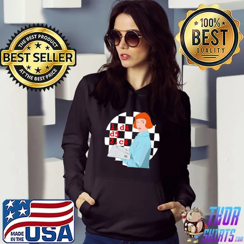 D4 d5 c4 queens gambit chess design s Hoodie