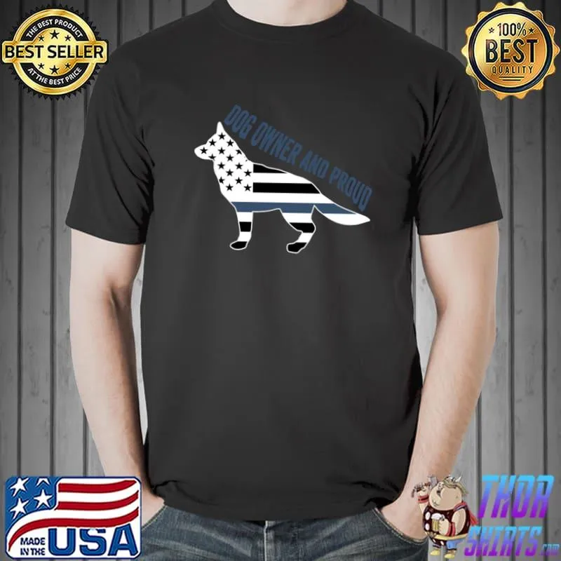 Dog owner and proud usa flag T-Shirt