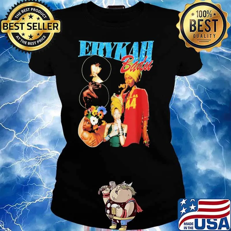 Erykah badu singer r&b soul hiphop inspired 90s bootleg rap old school s Ladies tee