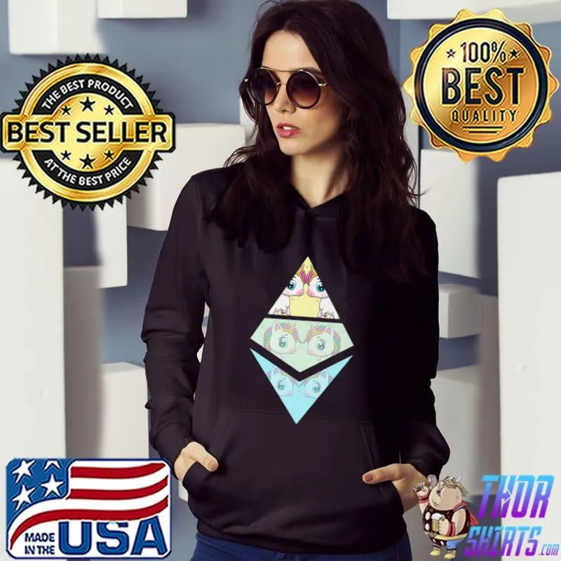 Ethereum Blockchain Unicorn Crypto ETH Trader T-Shirt Hoodie