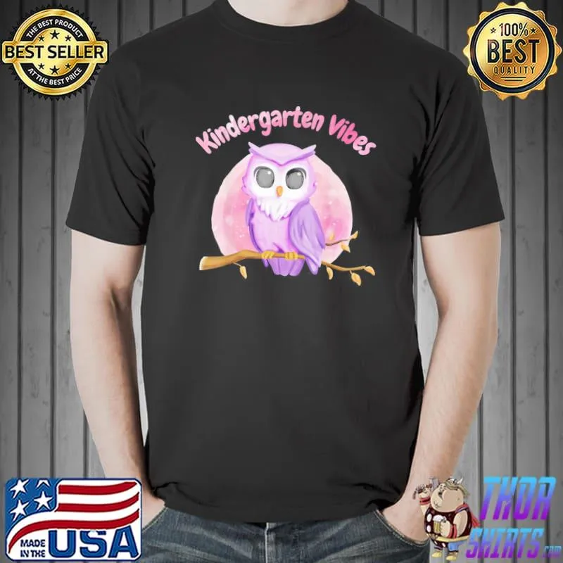 First day of school cute owl kindergarten vibes shirt