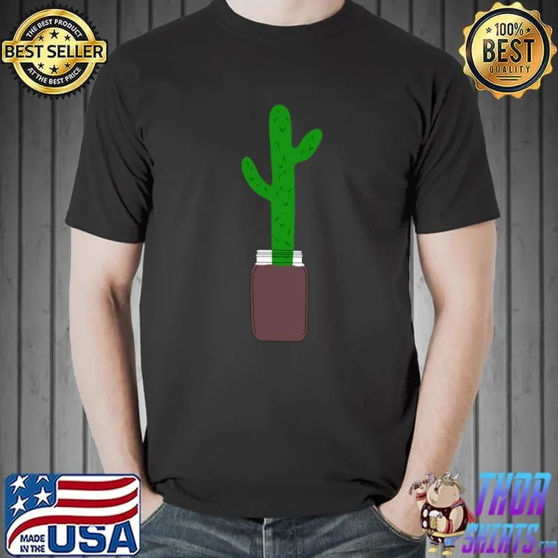 Flowers In Mason Jar Pattern T-Shirt