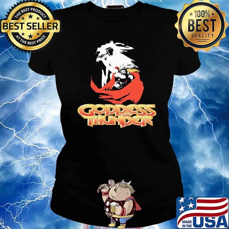 Goddess of thunder merch 2022 Thor love and thunder s Ladies tee