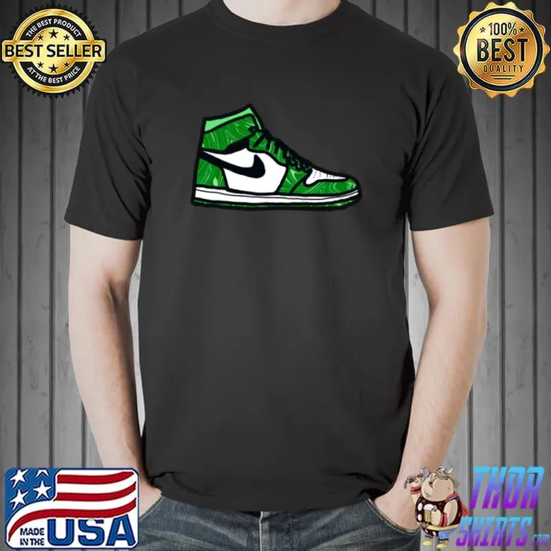 Green Marble Jordans T-Shirt