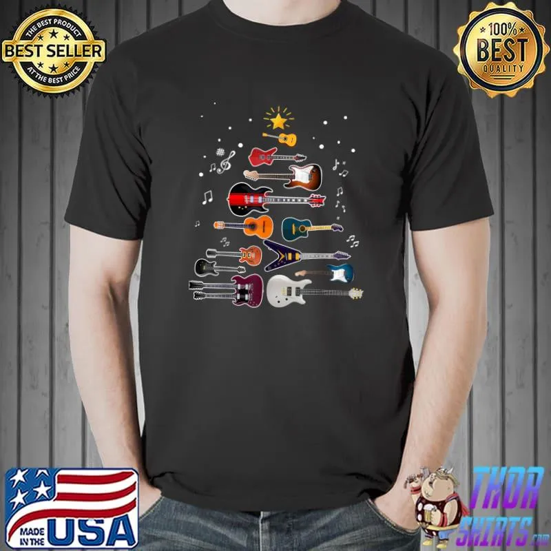 Guitar Christmas Tree T-Shirt